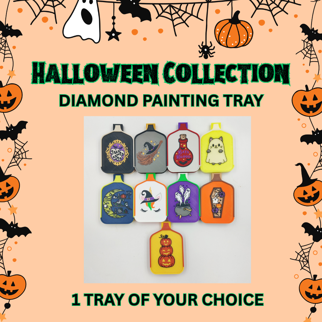 Plateau de peinture à diamant avec couvercle (collection d'Halloween)(V4)